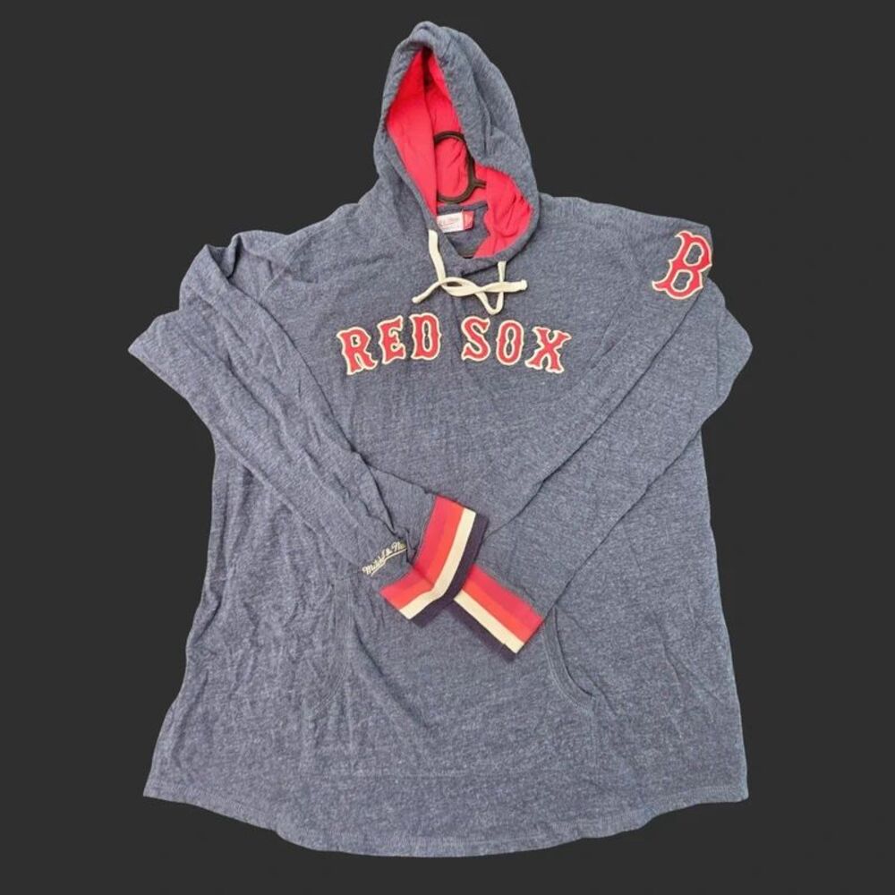 Mitchell & Ness Red Sox Size 3XL MLB Boston Women's Pull Over Hoodie Jacket